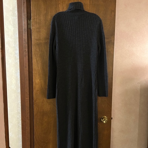DKNY CITY  Maxi Gray Ribbed Knit Turtleneck  Dress, Size XL - Picture 3 of 16